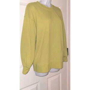 Lululemon Perfectly Oversized Crew Sweatshirt Lime Green Womens Size 2 EUC